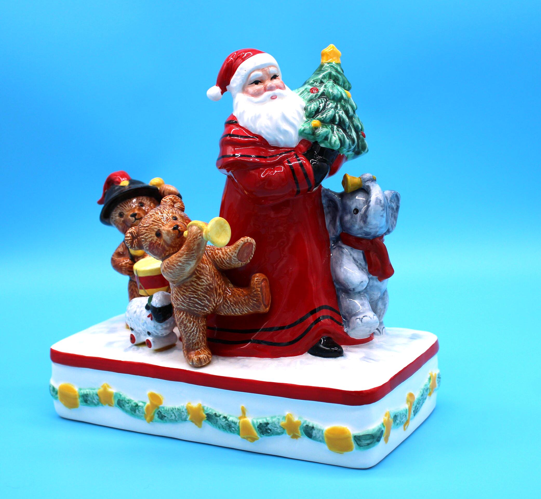 Vintage Santa Music Box, Schmid 1993 Christmas Music Box Gallery 2