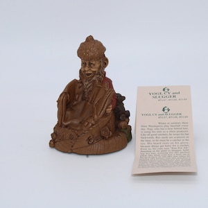 Vintage Signed Thomas Clark Cairn Studio Gnome &quot;Yogi&quot;  Copyright 1994, Signed T. Clark Artwork Name &quot;Yogi&quot;, Free Priority Shipping