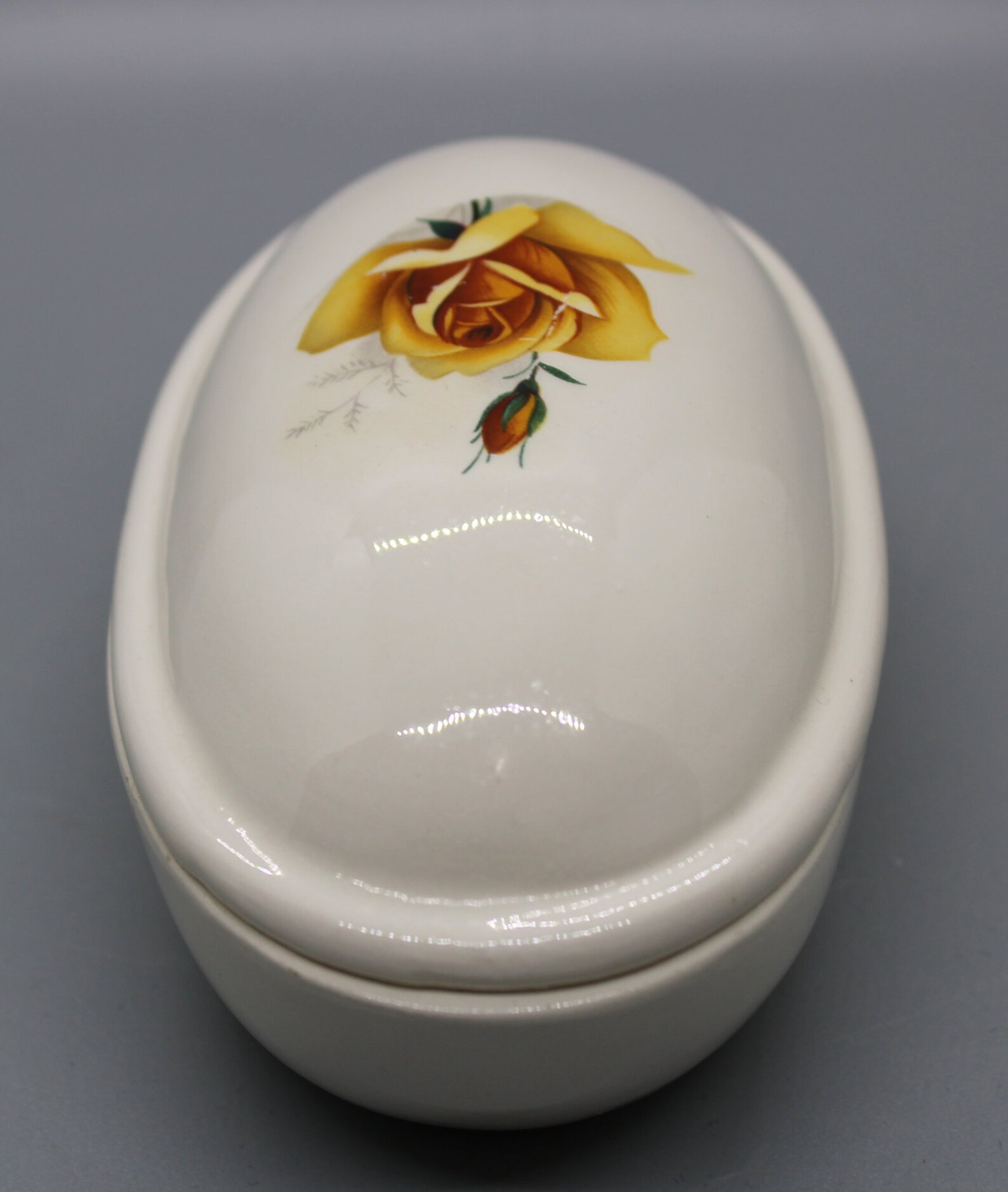 Vintage Dresser Box Duncan Enterprises 1976 Ceramic Yellow Etsy UK