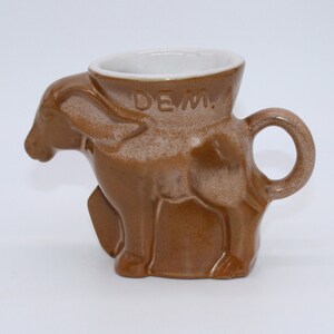 Vintage Frankoma 1979 Donkey Mug, 1979 Dem. Brown Donkey Political Mug, USA Pat. DG05739, Free Priority Shipping