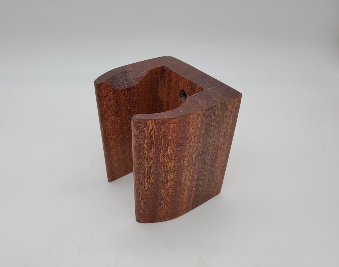 Guitar Hanger, Hand Made Solid Wood, Sapele Hardwood, Ready to Hang