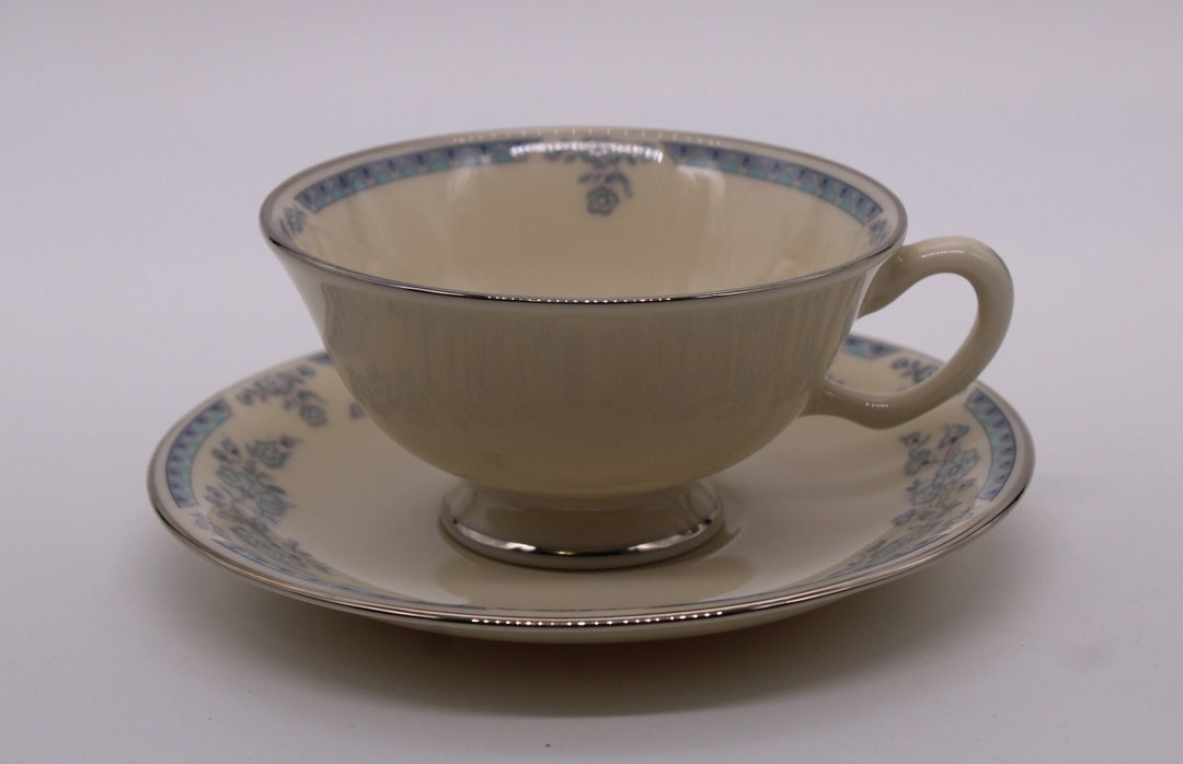 Vintage Lenox Tea Cup and Saucer fanciful Pattern Etsy