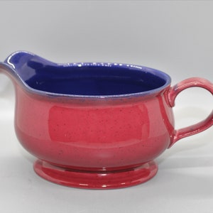 Vintage Mikasa Gravy Boat, Chromatic, CB 101 Burgundy, Japan,  Beautiful Burgundy And Navy 1980&#39;s Gravy Boat, Free Priority Shipping