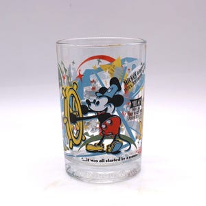 Vintage McDonald's Disney Mickey Mouse Glass, Celebrating 100 Years Of Magic, Made In Spain, 2001, Free Shipping