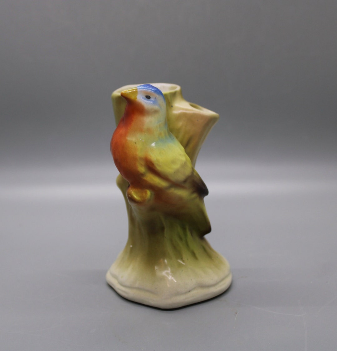 Vintage Bird Vase Ceramic Pottery Made in Czechoslovakia Etsy