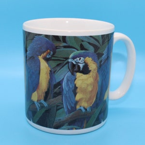 Vintage Mug/Cup, Parrot, Jungle Mug, Vintage Pollyanna Pickering Parrot Mug,  Rare Hard to Find Sanctuary Tams Ware Made in England