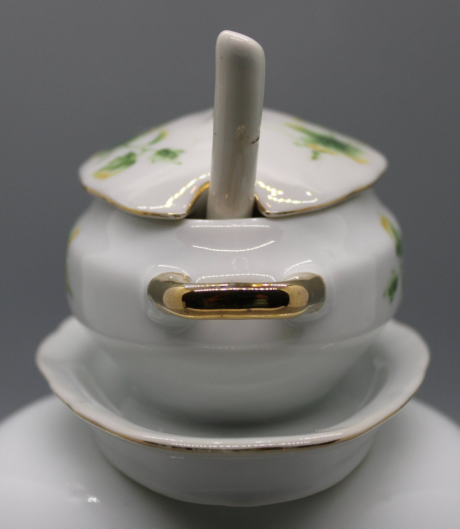 Vintage Condiment Dish Royal Crown 1446 Covered With Attached Etsy