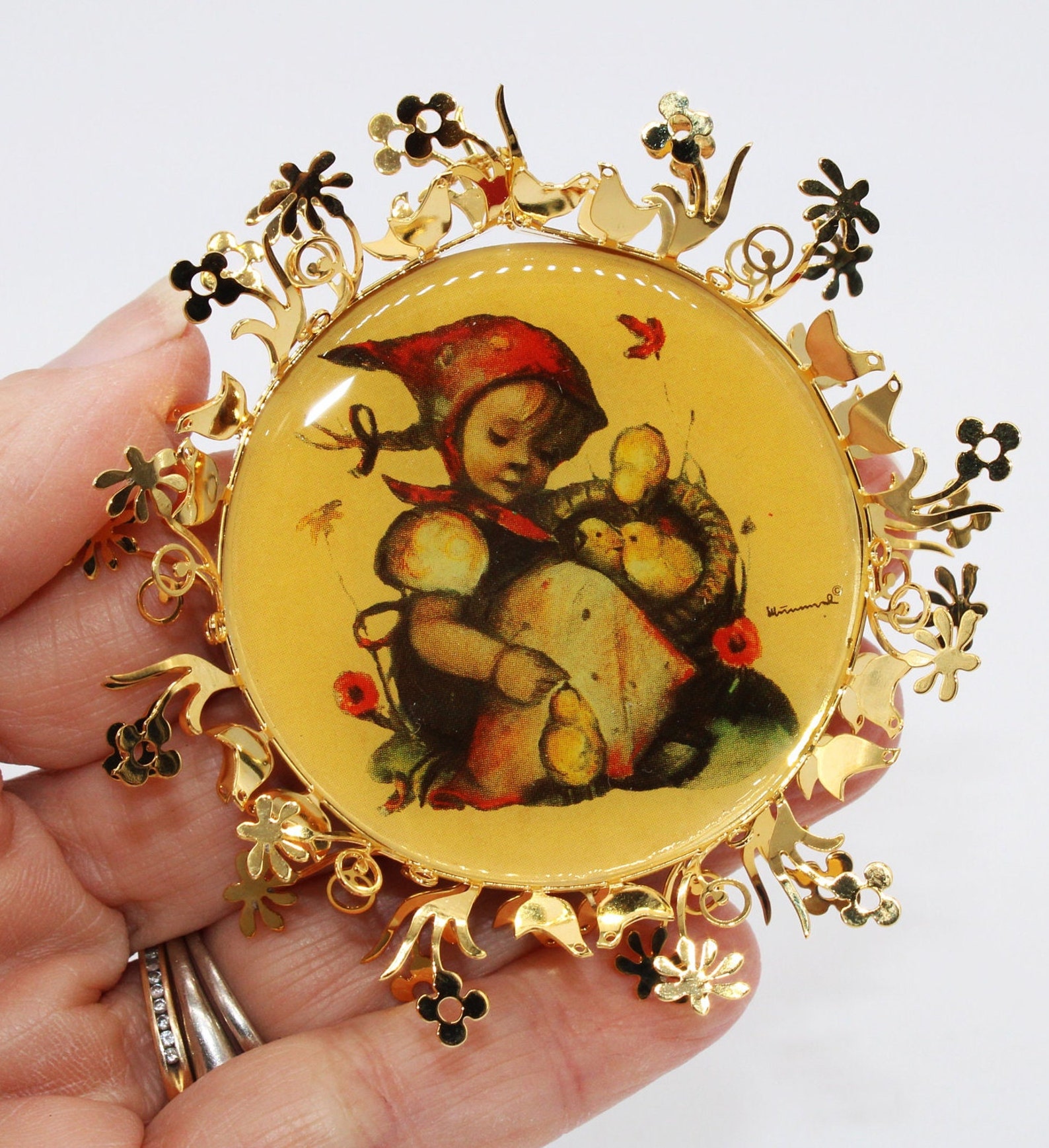 Vintage Hummel Gold Christmas Ornament Collection