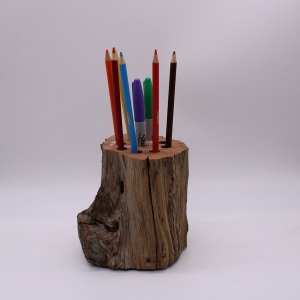 Rustic Pencil Holder Etsy