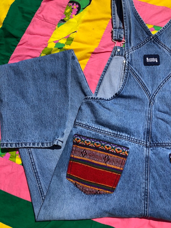 Vintage London London overalls with cross stitch styl… Gem