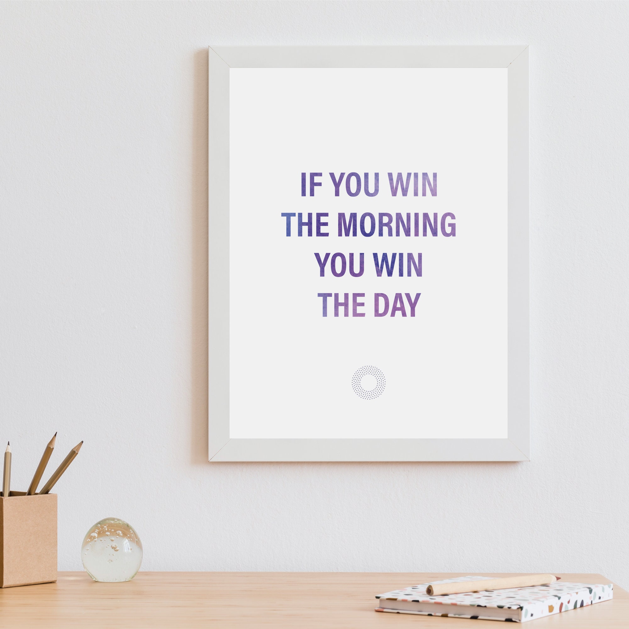 Motiverend citaat Wall Art Inspirerende Typografie