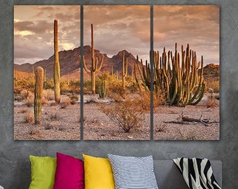 Cactus canvas Nature print Landscape decor Mountain wall art Desert wall decor Succulent art Mountain poster Cactus artwork Desert print