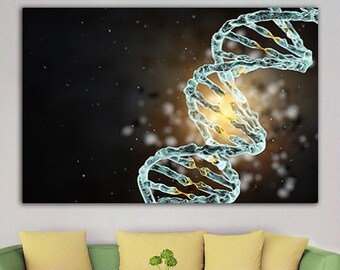 Dna canvas set Wall art canvas Science decor Medical anatomy art Genetic décor DNA home art Anatomy gift Medical wall art Gift to doctor