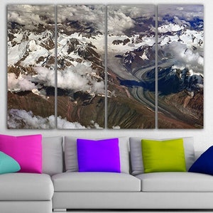 Tibet canvas Mountain print Landscape art Himalayas wall art Pangong print Tso Moriri wall decor Travel gift Mountain in Asia Snow decor