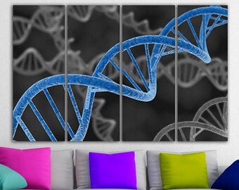 Dna canvas Modern print Science wall art Medical anatomy Genetic wall décor DNA art Anatomy print Medical gift Dna research Medical wall art
