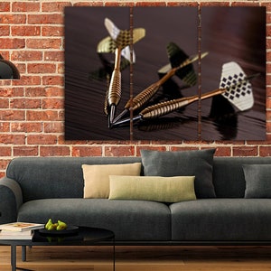 Darts canvas Game wall decor Target wall art Dart print Game room art Dart board Game boy room art Gift for gamer Darts poster Ready to hang