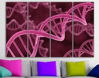 Dna canvas Modern print Science wall art Medical anatomy Genetic wall décor DNA art Anatomy print Medical gift Dna research Medical wall art