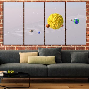 Solar system art Planet canvas Space decor Mercury art Earth wall art Venus poster Mars art print Jupiter photo Saturn decor Uranium artwork