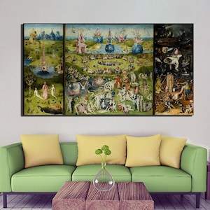 The Garden of Earthly Delights Triptych canvas Bosch reproduction Hieronymus Bosch Luxuria art decor Masterpiece classic Bosch fine gift