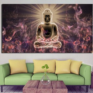 Buddha canvas Modern wall art Zen print Meditation decor Buddhism art Chakra photography Yoga room decor Religion art prints Buddha gift