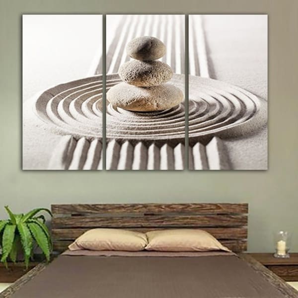 Zen canvas art Relaxing decor Zen stones wall art Yoga Center Painting Meditation Art Zen Reached Print Abstract Wall Art Balance artwork