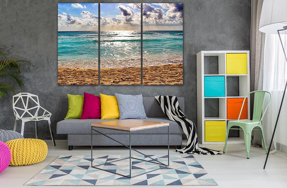 Sea Canvas Beach Wall Art Nature Decor Ocean Print Tropical Wall Decor ...