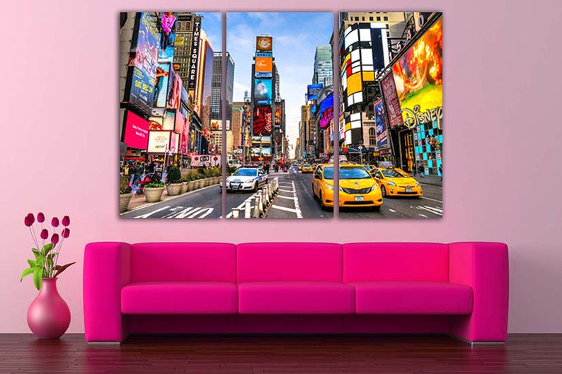 New York Canvas Central Park Décor Street City Art New York Etsy