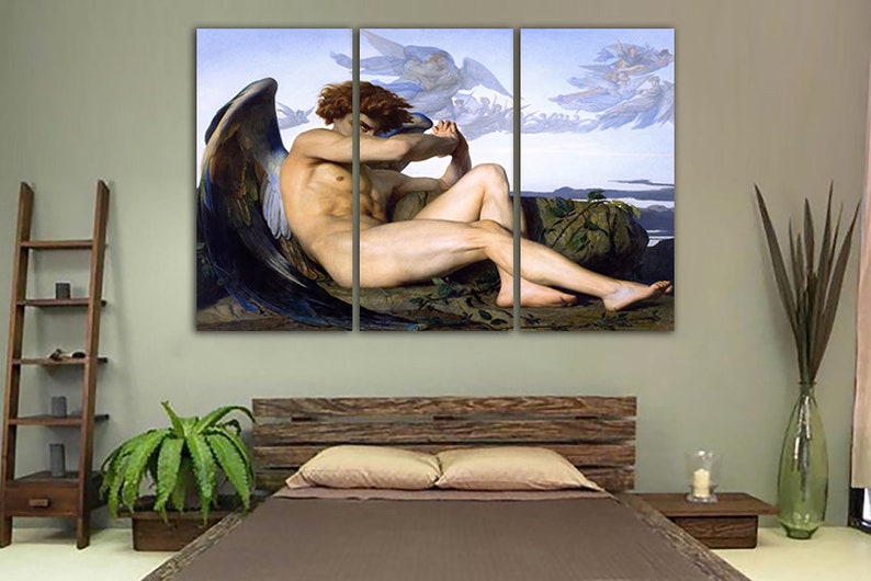 Fallen Angel Alexandre Cabanel Print on canvas Stunning framed art Reproduction décor Artwork framed gift Bespoke artwork Framed fine art image 5