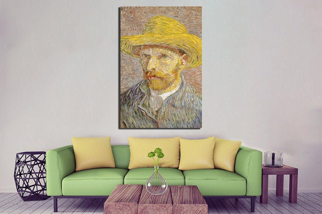 Van Gogh Self Wall Art Canvas Van Gogh Art Portrait Artist Van Etsy