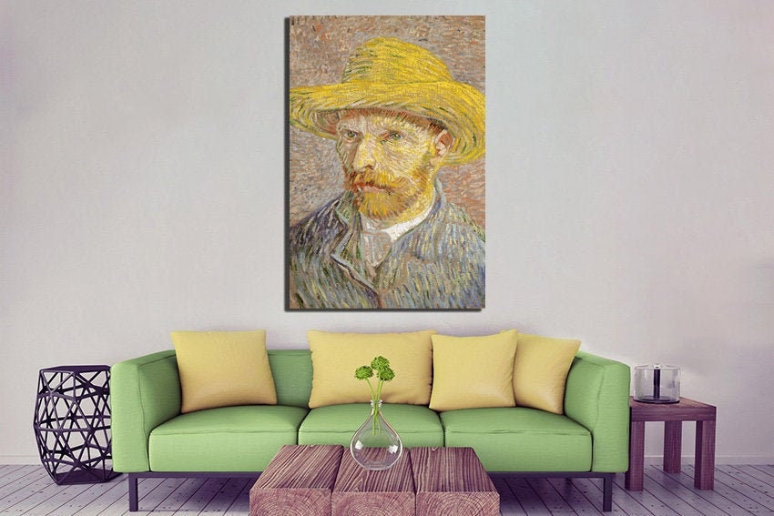 Van Gogh self Wall art canvas Van Gogh art Portrait artist Van | Etsy
