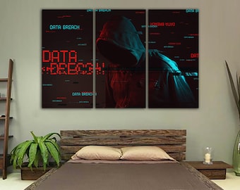 Hacker Man Canvas Anonymous Wall stampa Incognito Gift Gaming Art Sala giochi stampa Gamers canvas cyber wall art Arredamento per adolescenti Informatica