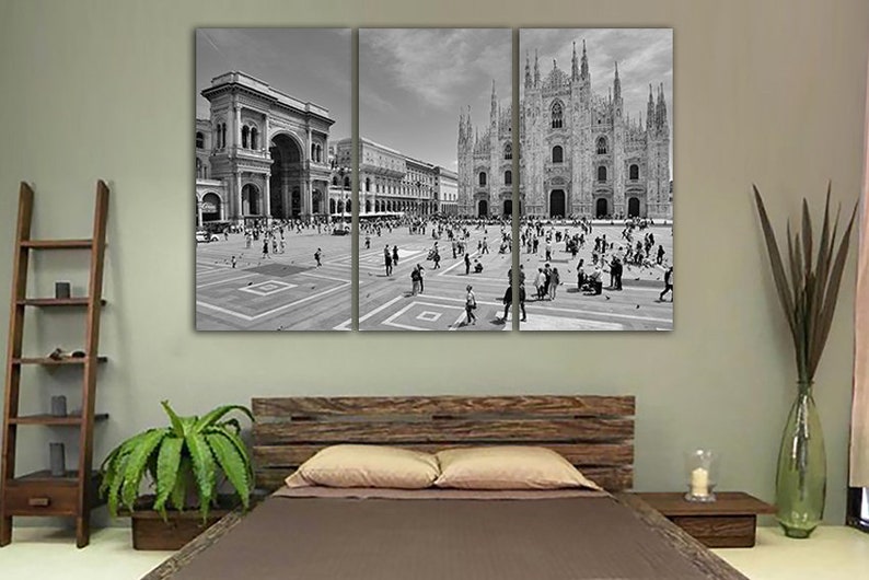 Milano canvas Cathedral print Italy wall print Cityscape decor City square Italy décor Travel art Tourism decor Milano city art Gift travel image 8