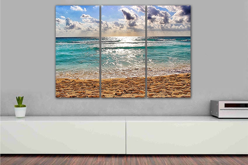Sea Canvas Beach Wall Art Nature Decor Ocean Print Tropical Wall Decor ...
