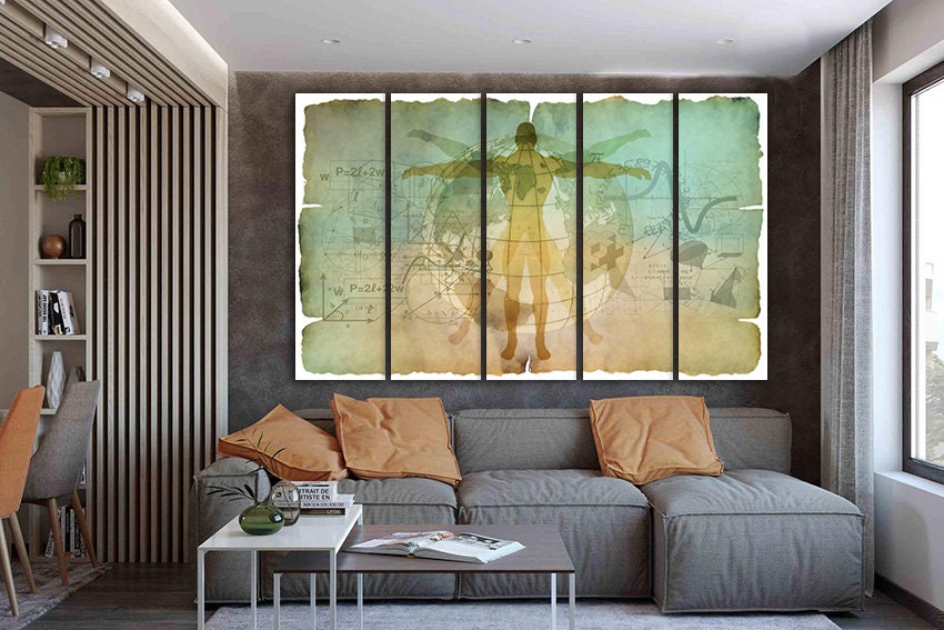 Runa Art Photo Wallpaper Collage Leonardo Da Vinci Modern Non-Woven Living Room Bedroom Made In Germany Brown 9319010a - View #6
