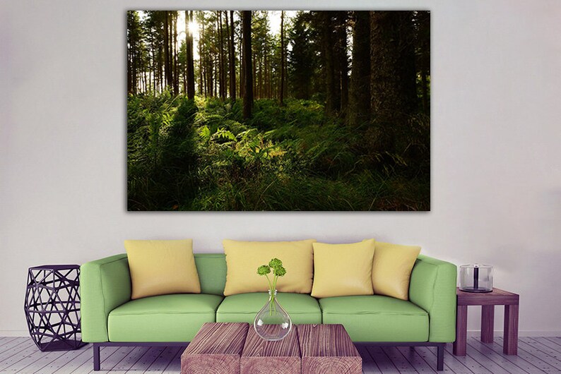 Forest Canvas Trees Wall Print Nature Wall Art Forest Wall Art Etsy