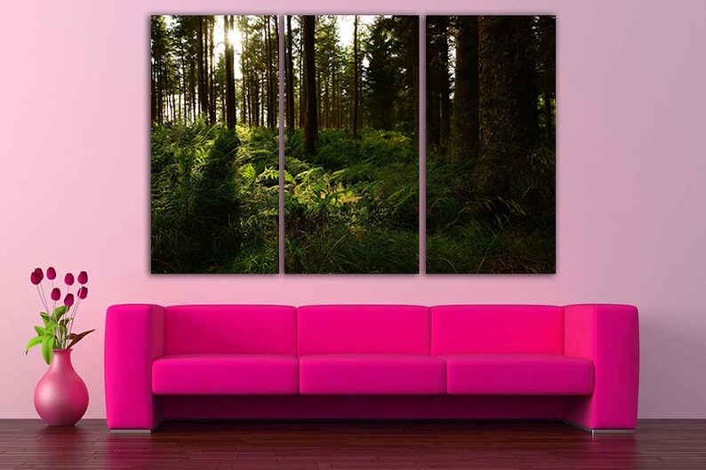Forest Canvas Trees Wall Print Nature Wall Art Forest Wall Art Etsy