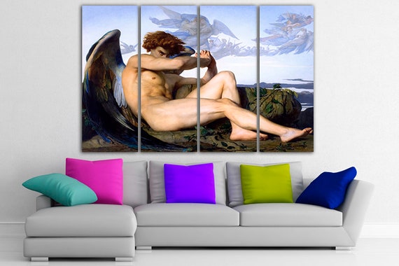 Fallen Angel Alexandre Cabanel Print on canvas Stunning framed art Reproduction décor Artwork framed gift Bespoke artwork Framed fine art
