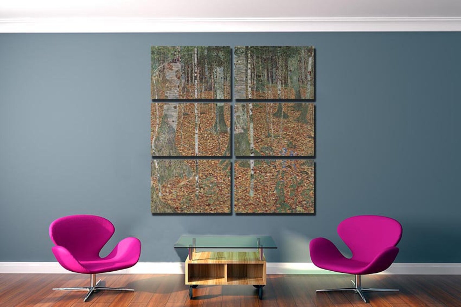 Forêt de bouleau Gustav Klimt toile Décor de reproduction Etsy