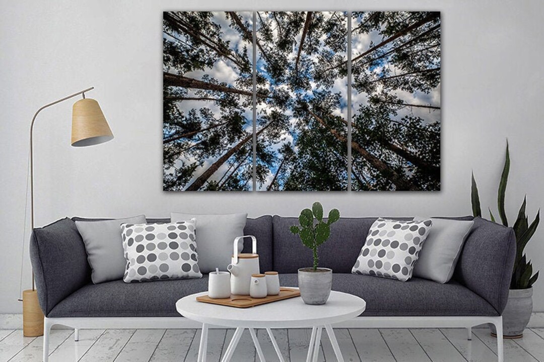 Tree Canvas Trees Print Nature Wall Decor Tree Top Art Sky Home Art ...