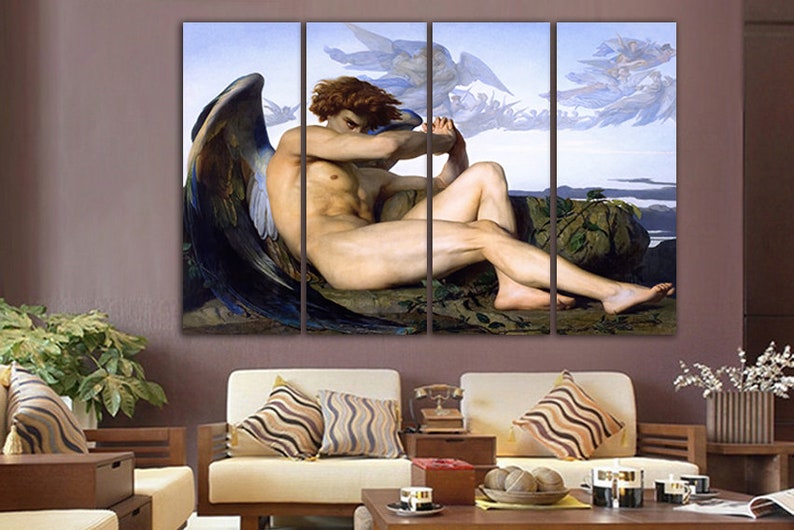 Fallen Angel Alexandre Cabanel Print on canvas Stunning framed art Reproduction décor Artwork framed gift Bespoke artwork Framed fine art image 7