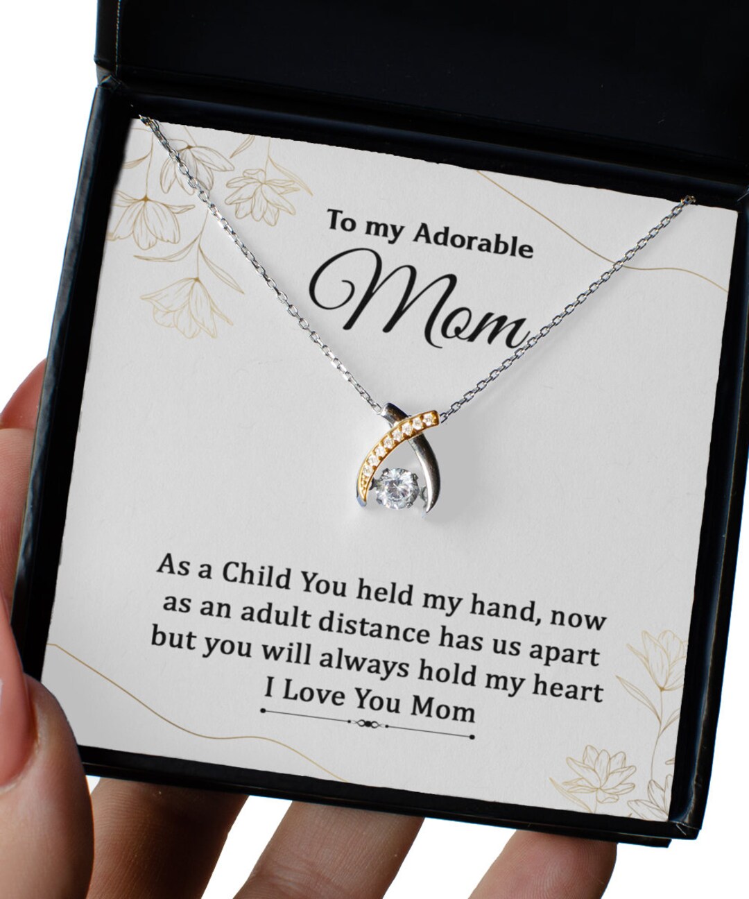 Sterling Silver Necklace With Message Card, to My Adorable