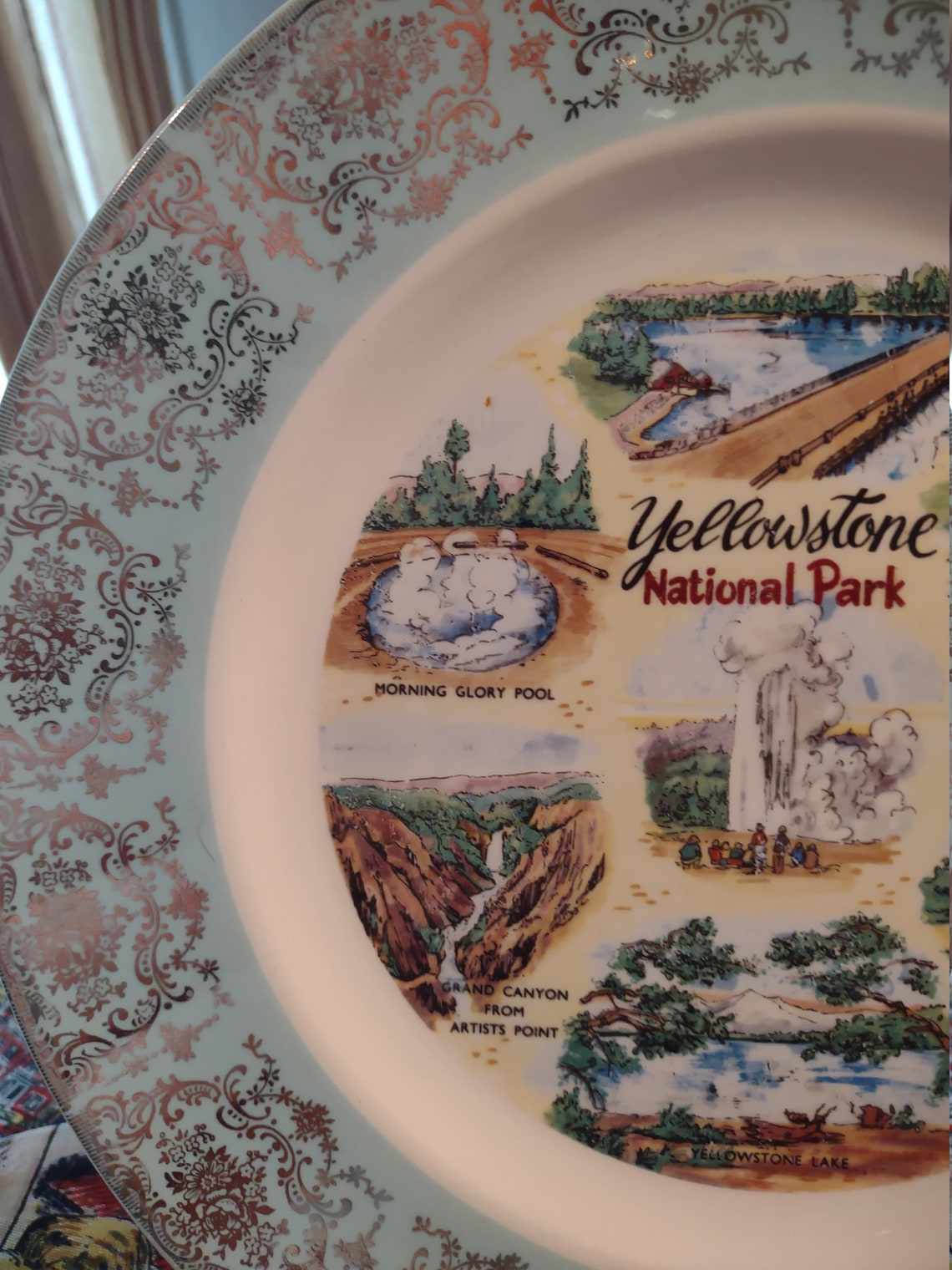 Yellowstone National Park Souvenir Plate Etsy