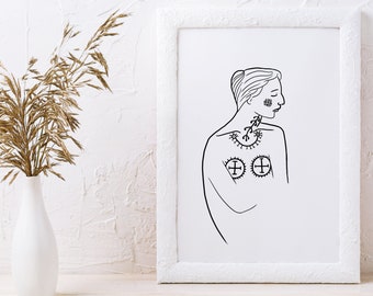 Nude Female Tattoo - Etsy