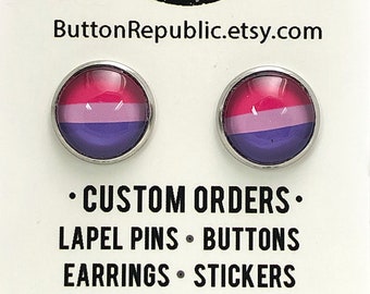 Bisexual Flag Earrings LGBTQ Gift
