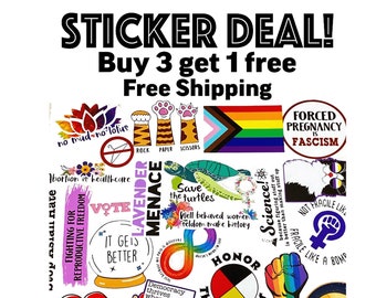 Stickers On Sale Buy More Save More LGBTQ Stickers Feminist Stickers Political Stickers Protest Stickers for Laptops Bottles Phones S49