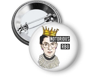 pinback, magnet, or keychain 1.75 inchLive Like RBG button made in honor of Ruth Bader Ginsburg