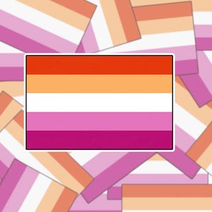 Lesbian Pride Flag Sticker: Water Resistant LGBTQ Decal S241