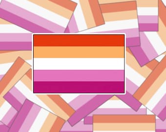 Lesbian Pride Flag Sticker: Water Resistant LGBTQ Decal S241