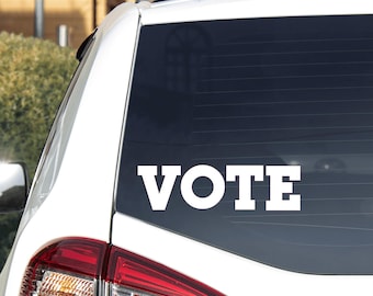 Vote Vinyl Sticker, Car Window Decal, Laptop Sticker, Civic Engagement Tool