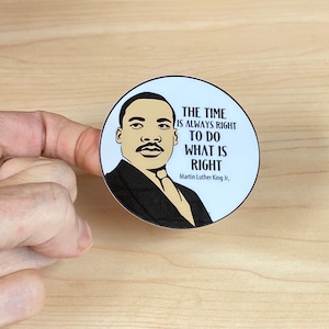 MLK Quote Sticker: Civil Rights & Black History Education